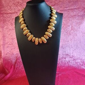 Signed Anne Klein Vintage Necklace and Unsigned Earrings